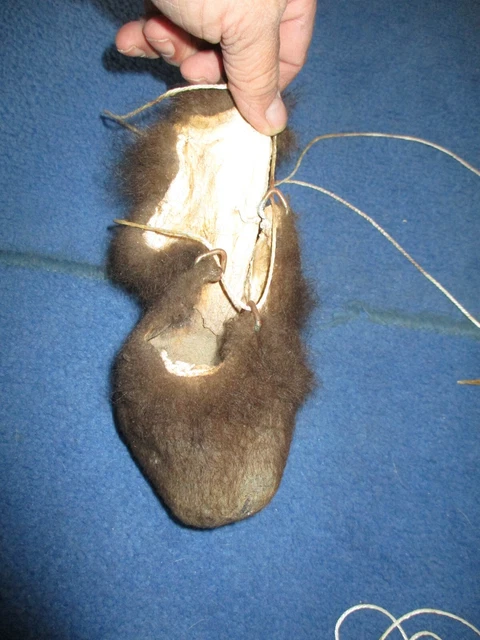 buffalo scrotum real bison Ball bag oddity nutsack gag gift winter bag art S5