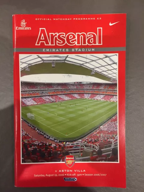 Arsenal Home Programmes 2006/07 season in great condition (16 matches)