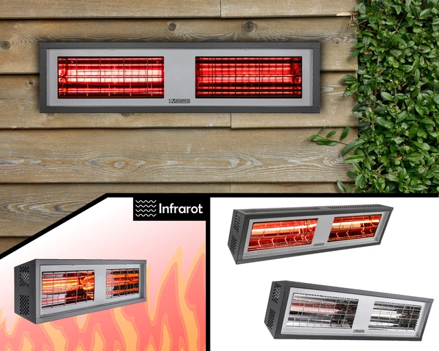 Infrarot Strahler Heizer Terrassenstrahler Wärmegerät 3000 Watt Garage Heizung