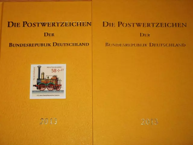 BRD GERMANY 2013 Jahrgang Postwertzeichen Complete Year Set incl. S/S MNH Folder