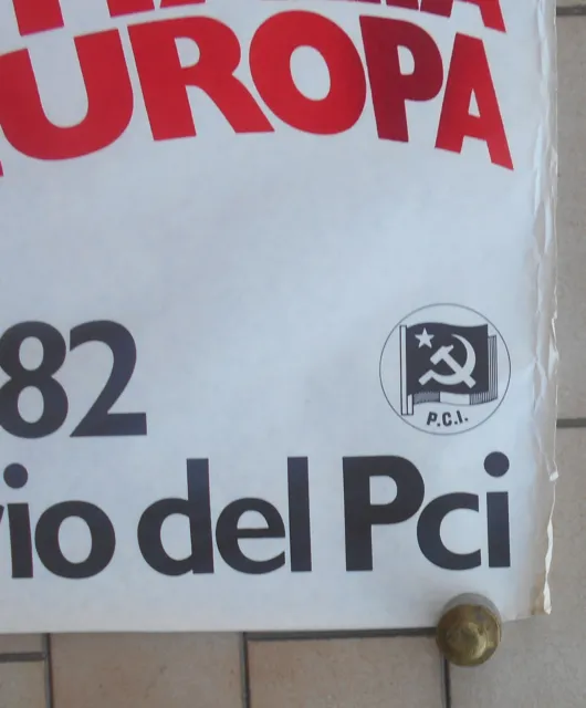 Pci Partito Comunista Italiano Affiche Manifesto Poster 61° Anniversario 1982 2