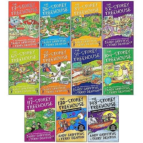 The Treehouse Storey Books 1 - 11 Collection Set by Andy Griffiths (13-Storey, 2