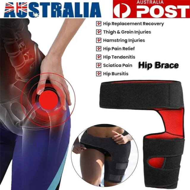 Hip Brace - Compression Groin Support Wrap for Sciatica Pain Relief Thigh Left