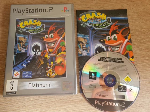 CRASH BANDICOOT THE Wrath of Cortex PS2 (Platinum) PAL *Complete