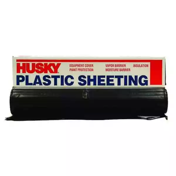 8 ft. x 100 ft. Black 4 mil Plastic Sheeting use in variety of construction DIY