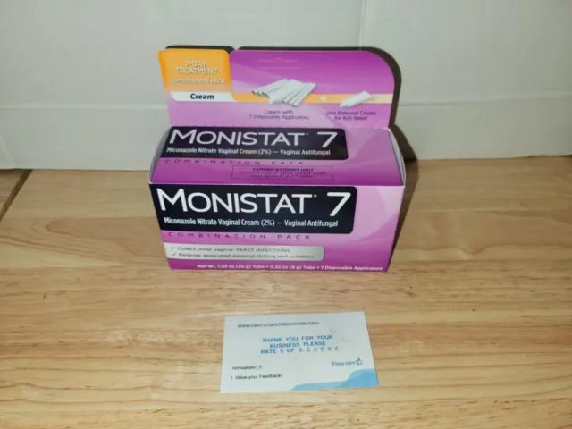 Monistat & paquete combinado crema vaginal con aplicadores y crema externa