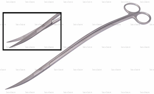Professional Wave Scissors Stainless Steel Aquarium Plant Curve Shear 11'' Long