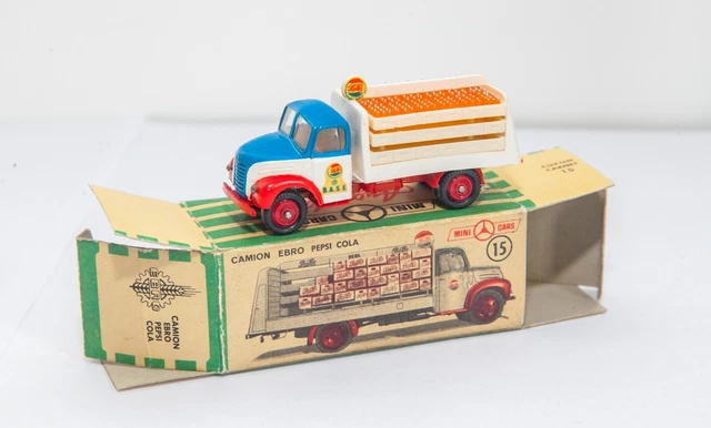 Anguplas Mini Cars – Camion Ebro Coca-Cola, Miniature Ancienne Collection