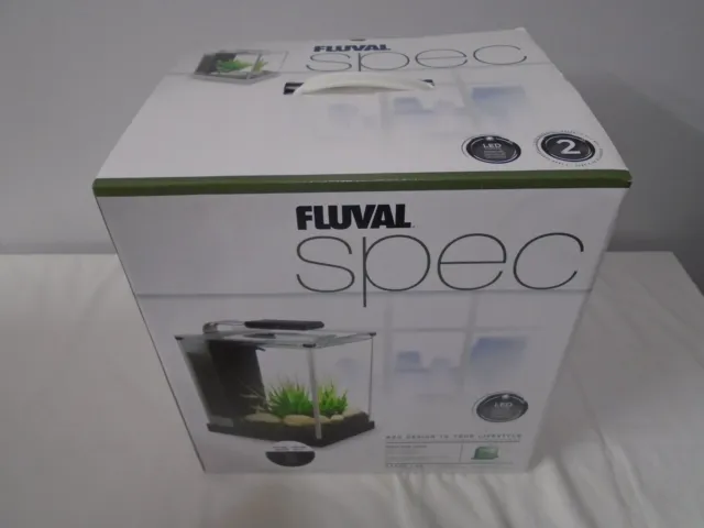 Fluval Spec 2.6 Gallon Desktop Aquarium Fish Tank Kit Color Black [ Brand New ]