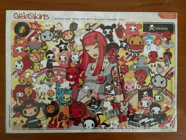 tokidoki Macbook PC Laptop Removeable Vinyl Skin Gelaskins Inferno Design 17"