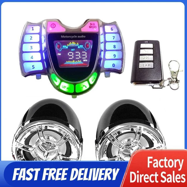 HY-008 Bluetooth Motorcycle Stereo Speaker System Handsfree TF AUX FM Radio USB