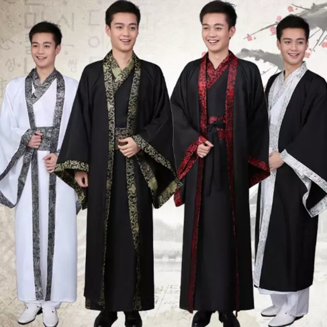 Chinese Ancient Costume Tang Suit Men Hanfu Dress Dynasty Cosplay Party Outfits