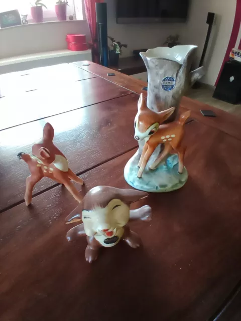 3 Figuren Göbel Disney Bambi Alt Rar Top Hummel Klopfer