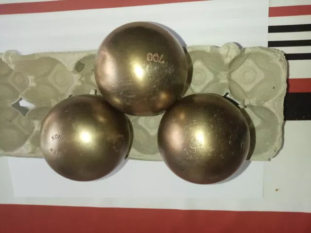 3 BOULES DE PETANQUE SUPER INOX BOULE BLEU POIDS 700g DIAMETRE 74