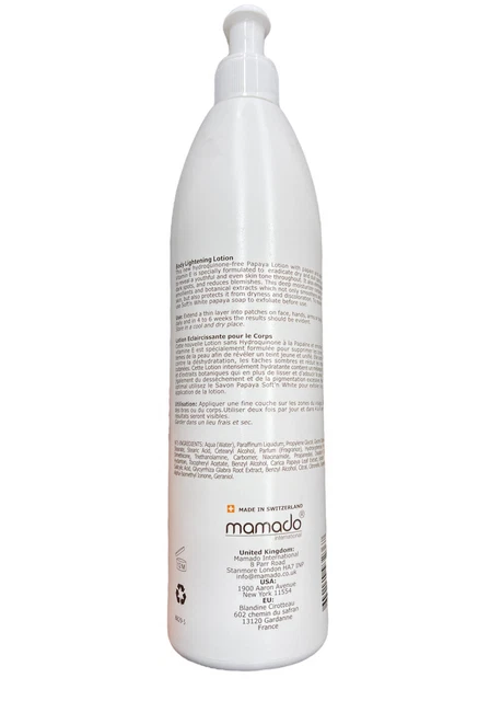 Lait Corporel éclaircissant 10x - 500ml - Anti-imperfections, Taches, Vergetures - ADA Cosmétiques