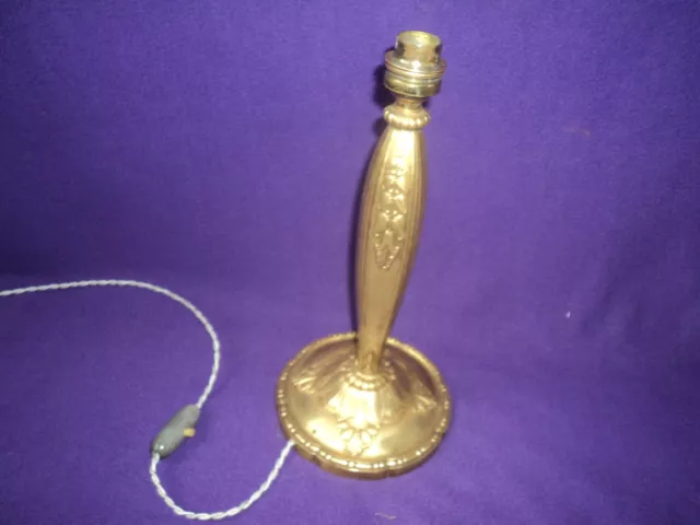 Ancien  superbe pied de lampe en bronze doré art deco/nouveau tulipe muller daum