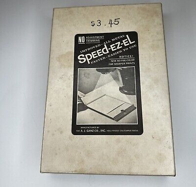 Embalaje original vintage Speed-Ez-El 4x5 - AJ Ganz Co