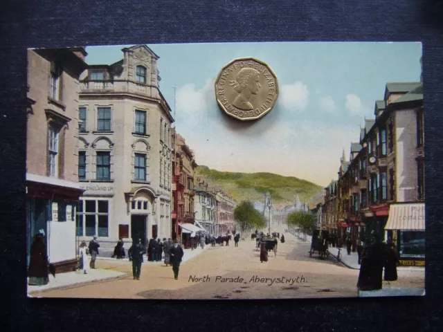 Aberystwyth North Parade Cardiganshire RP Postcard