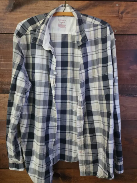 Merona Tailored Fit Plaid Button Down Shirt - Men's XL