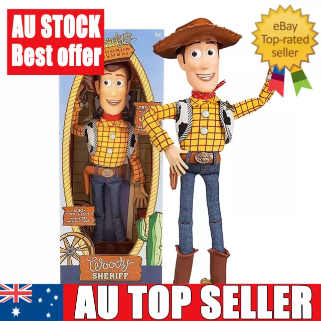 TOY STORY TALKING Sheriff Woody Pride Cowboy Stuffed Soft Plush