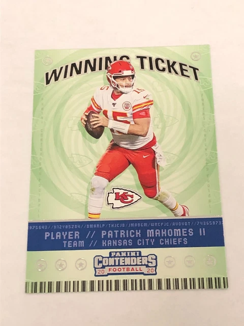 Patrick Mahomes II 2020 Panini Contenders Winning Ticket Insert Card #1 Chiefs