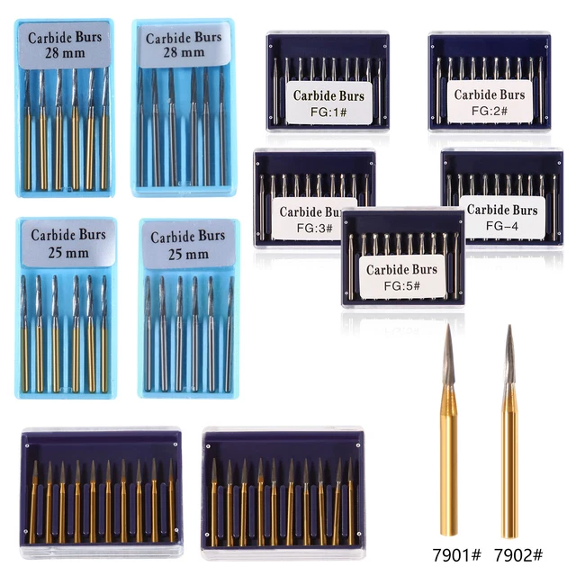Tungsten Carbide Dental Lab Burs | FG Shank High-Speed Acrylic Burs For Dentistry