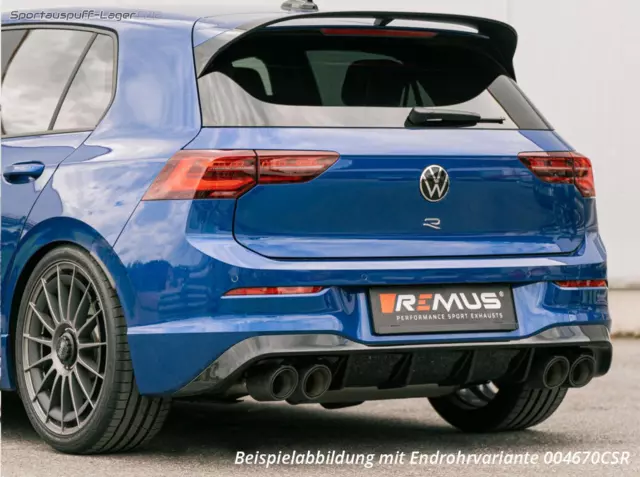 Remus Sportauspuff-Anlage ab OPF VW Golf 8 R je 2x115mm rund Black Chrome