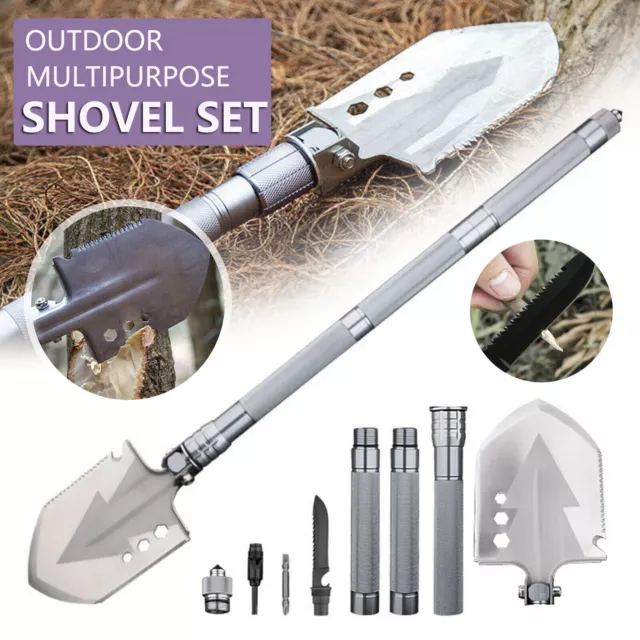 Outdoor Camping Shovel Folding Survival Tools Multifunction Hiking Military