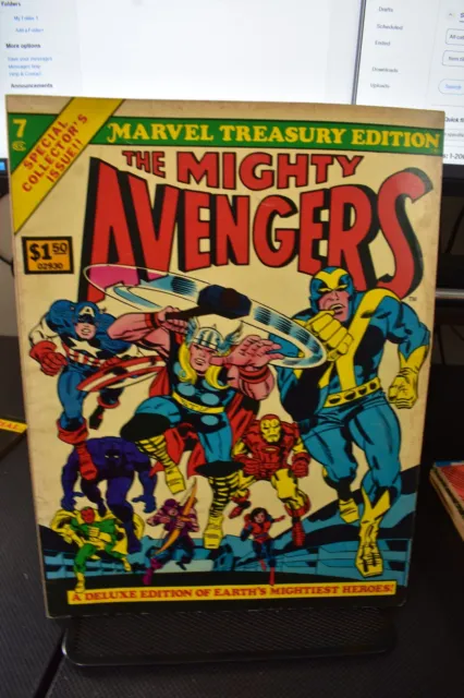 The Mighty Avengers Marvel Treasury Edition #7 1975 Jack Kirby Thor Cap Hawkeye