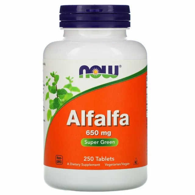 Now Foods Alfalfa, 650 mg, 250 comprimidos