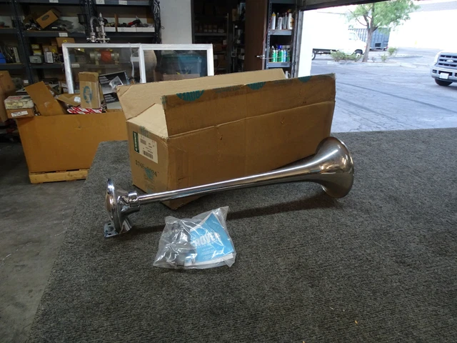 21" Fleetrite Air Horn Grover International Navistar 549204C91 Chrome NEW