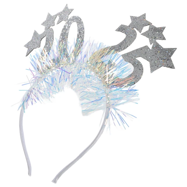 NEW YEAR HAIR Clasp 2025 Star Charms Headband New Year Headband for