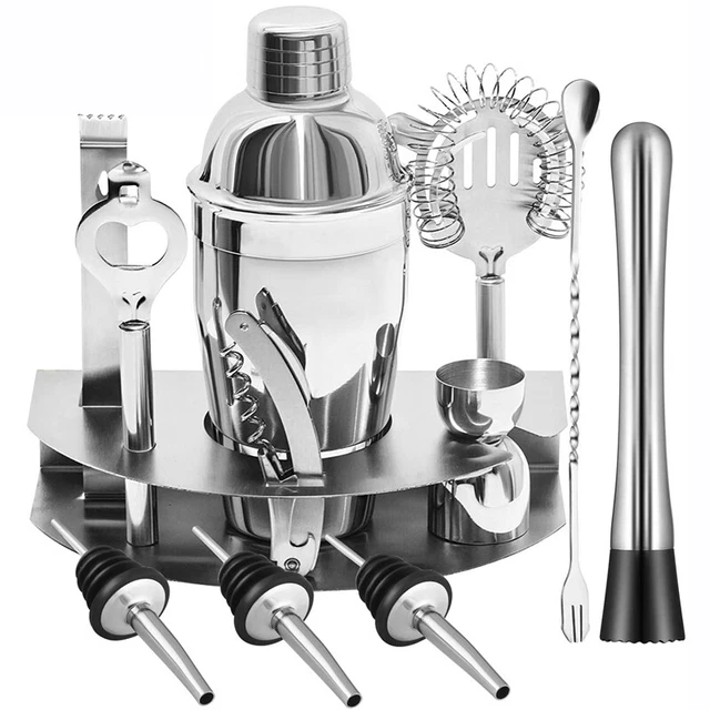 Juego Shaker, 12 piezas Barkeeper Kit Barra Herramientas Barra Accesorios con Nobles X9K1