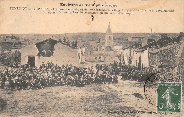 Fontenoy sur Moselle, the German army after burning down the village