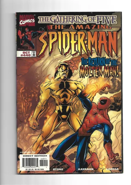 Amazing Spiderman #440 (1998) FINE+ Gathering of the Five Molten Man Low Print