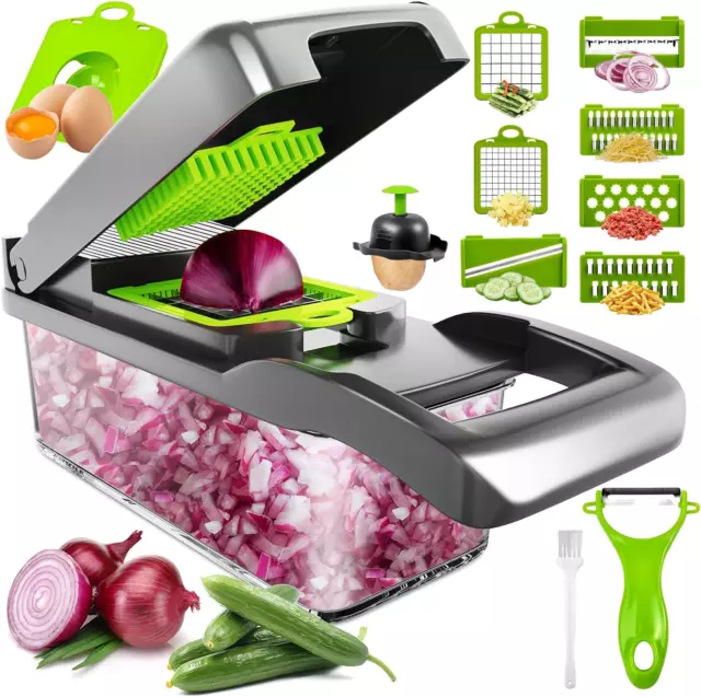 Vegetable Chopper Slicer Cutter Dicer Food Fruit Onion Veggie Hand Blade Peeler