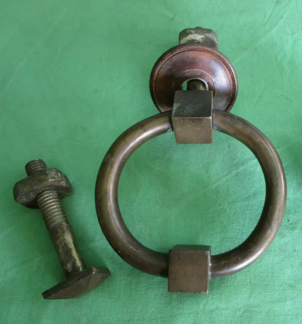 Heurtoir anneau bronze ancien style Directoire porte d'entrée