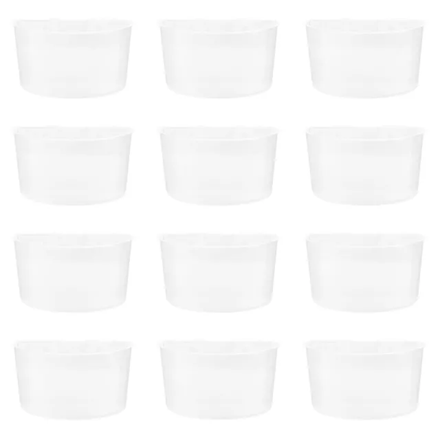 12 Pcs Plastic Water Glasses Bird Sand Cup Acrilico Transparente Semicircle