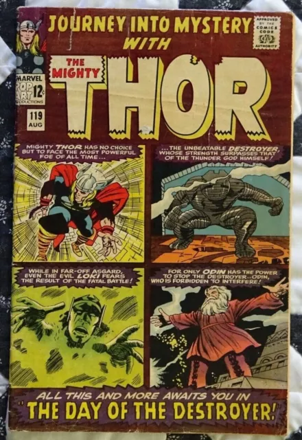 Comic Book- Journey into Mystery with the Mighty Thor #119 Kirby & Lee 1965