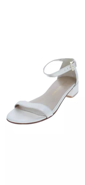 Stuart Weitzman Womens Nudist June Solid Open Toe White Sandals Size8 Orig.$375