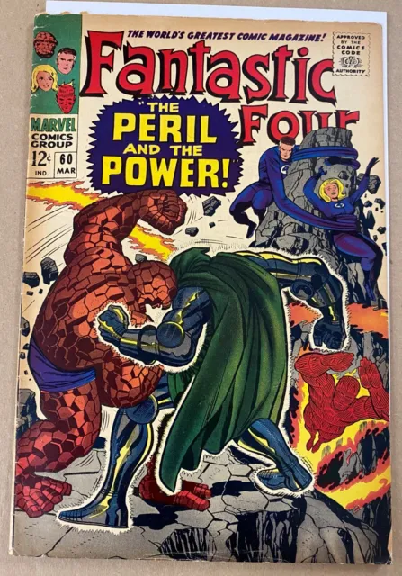 Fantastic Four 60 Doctor Doom Lee Kirby Silver Age Marvel Comics 1967 VG