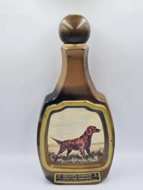 Vintage Jim Beams Choice 750ml Decanter Irish Setter Bottle Pre-Owned