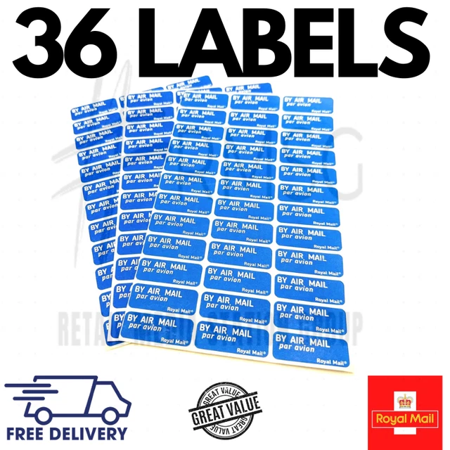 Blue Air Mail/par Avion Stickers, Suitable For Shipping International - View #4