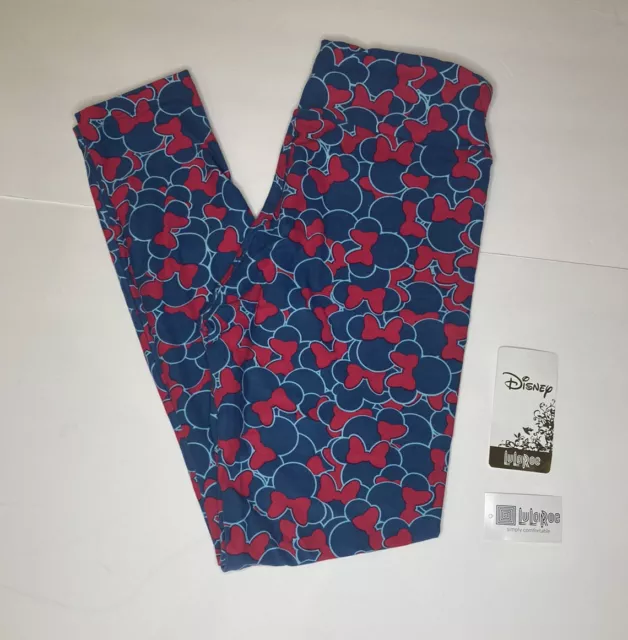 NWT LuLaRoe DISNEY Leggings LLR OS One Size Minnie OR Mickey Mouse