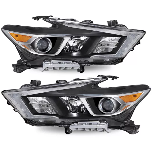 For 2016 2017 2018 Nissan Maxima S|SL|SV LED DRL Projector Headlights Lamps Pair