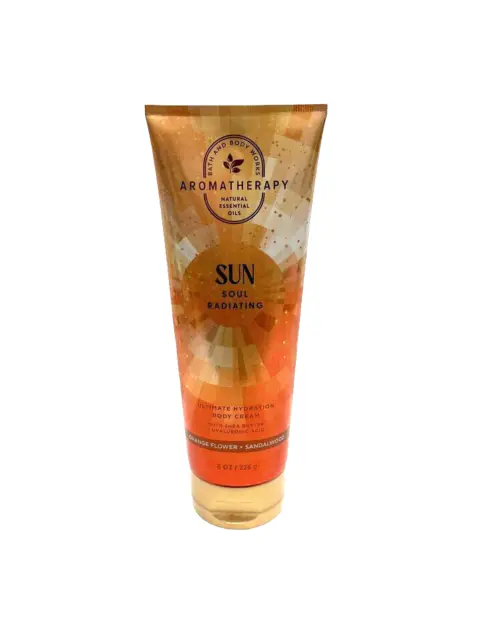 Bath & Body Works Aromatherapy Sun Soul Radiating Orange Flower Body Cream New