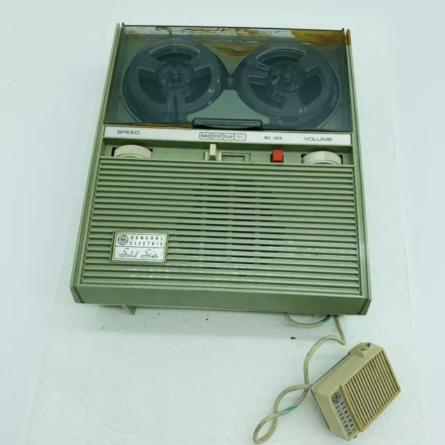 GE General Electric Portable Tape Recorder Player Vintage Reel M-8100A