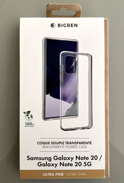 Coque souple silicone Samsung Galaxy Note 20 - Bigben - transparente - NEUVE