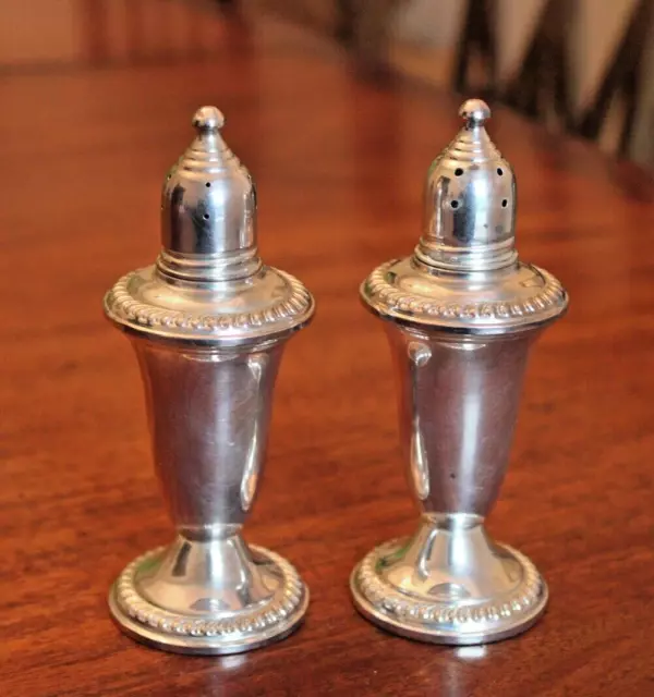 Empire Sterling Silver Salt and Pepper Shakers Weighted Stamped 231 2