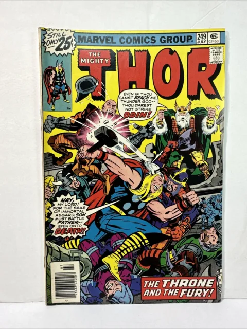 The Mighty Thor #249 NEWSSTAND Marvel Comics Bronze Age 1976 MVS Intact VF 8.0